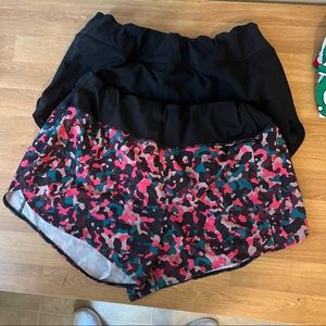 2 pairs ATHLETA run with it shorts